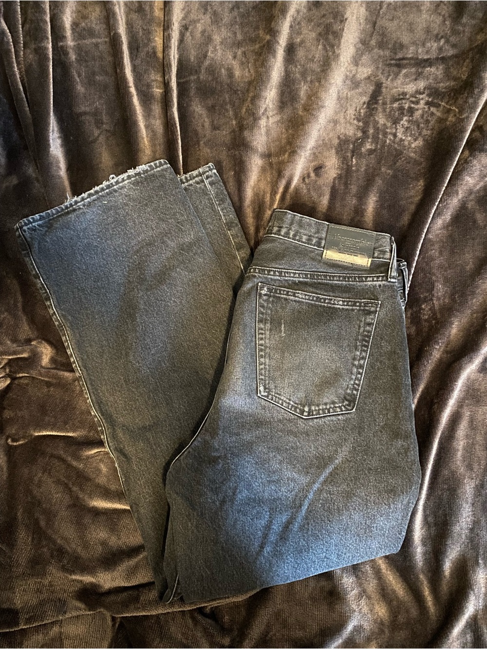 Abercrombie & Fitch Men’s Black Wash Baggy Jeans